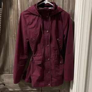 Love Tree Maroon Hooded Jacket size S
